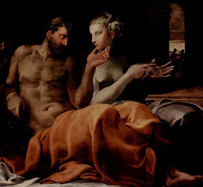 Francesco Primaticcio Odysseus und Penelope France oil painting art